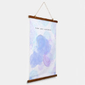 Pastel Waterverf 'Je bent genoeg' Inspirerend Hangend Wandkleed (Gebogen)