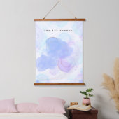 Pastel Waterverf 'Je bent genoeg' Inspirerend Hangend Wandkleed (Slaapkamer)