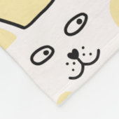 Pastel Waterverf Kat Katten Naam Monogram Kinder Fleece Deken (Hoek)