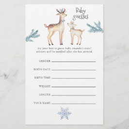 Pastel Waterverf Kerst Baby shower Gissen