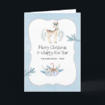 Pastel Waterverf Kerst Winter Vakantie Foto Feestdagen Kaart<br><div class="desc">Leuke herten thema kerst foto wenskaarten aanpasbaar aan uw specificaties.</div>