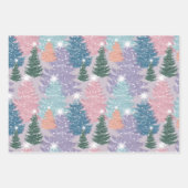 Pastel Waterverf kerstboombos Snowflake Inpakpapier Vel (Voorkant 3)