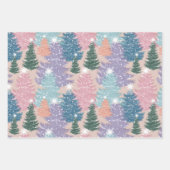 Pastel Waterverf kerstboombos Snowflake Inpakpapier Vel (Voorkant 2)