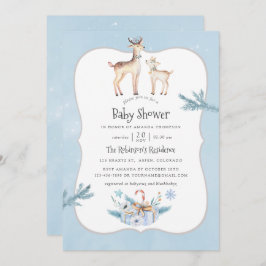 Pastel Waterverf kerstfeestdag Baby shower Kaart