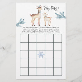 Pastel Waterverf Kerstmis Baby shower Bingo