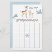 Pastel Waterverf Kerstmis Baby shower Bingo (Voorkant / Achterkant)