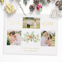 Pastel Waterverf Kerstmis Floral 3-foto's