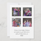 Pastel Waterverf Kerstvakantie fotocollage Feestdagenkaart (Achterkant)