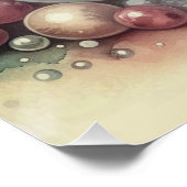  Pastel Waterverf Kerstversiering Perfect Poster (Hoek)