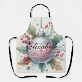  Pastel Waterverf Kerstversiering Schort (Voorkant)