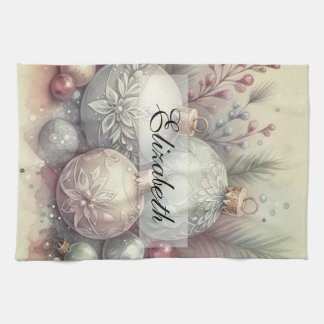  Pastel Waterverf Kerstversiering Theedoek