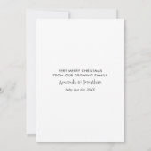 Pastel Waterverf kerstwinter Baby verwacht Aankondiging (Achterkant)