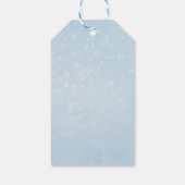 Pastel Waterverf Kerstwinter Cadeaulabel (Achterkant)