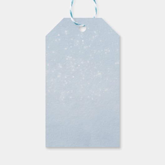 Pastel Waterverf Kerstwinter Cadeaulabel (Achterkant)