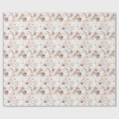 Pastel Waterverf Kleurrijke Rozen Cadeaupapier (Vlak)