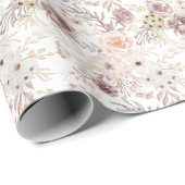 Pastel Waterverf Kleurrijke Rozen Cadeaupapier (Rol Hoek)