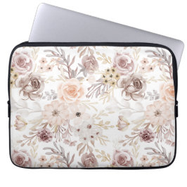 Pastel Waterverf Kleurrijke Rozen Laptop Sleeve