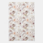 Pastel Waterverf Kleurrijke Rozen Theedoek (Verticaal)