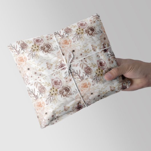 Pastel Waterverf Kleurrijke Rozen Tissuepapier