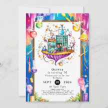 Pastel Waterverf Lab Scientist Verjaardag