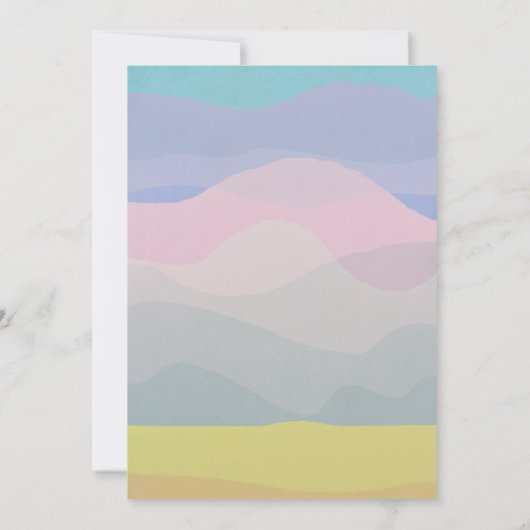 Pastel Waterverf Landschap bruiloft Uitnodigen Kaart (Achterkant)