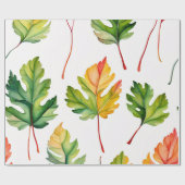 Pastel Waterverf Leaf Harmony Cadeaupapier (Vlak)
