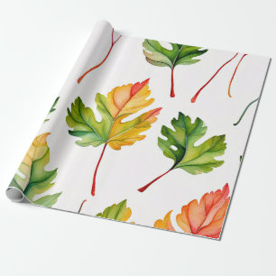 Pastel Waterverf Leaf Harmony Cadeaupapier