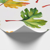 Pastel Waterverf Leaf Harmony Cadeaupapier (Hoek)