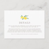 Pastel Waterverf Lemon Summer Weddenschap Details Informatiekaartje (Voorkant)