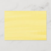 Pastel Waterverf Lemon Summer Weddenschap Details Informatiekaartje (Achterkant)