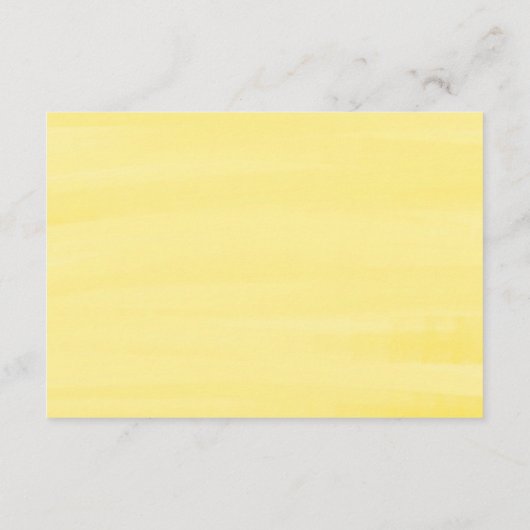 Pastel Waterverf Lemon Summer Weddenschap Details Informatiekaartje (Achterkant)
