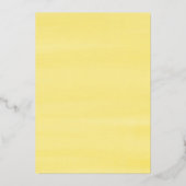 Pastel Waterverf Lemon Tree Summer Weddenschap Folie Uitnodiging (Achterkant)