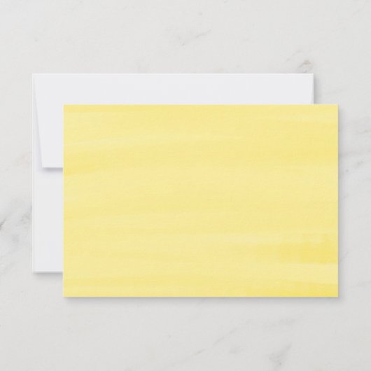 Pastel Waterverf Lemon Tree Summer Weddenschap RSVP Kaartje (Achterkant)