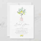 Pastel Waterverf Lemon Tree Vrijgezellenfeest Kaart (Voorkant)