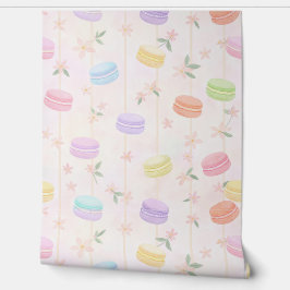 Pastel waterverf macaron patroon behang