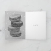 Pastel waterverf macarons Happy Birthday-kaart Feestdagen Kaart (Binnen)