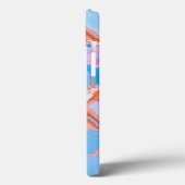 Pastel Waterverf Marmeren Oppervlakte in Soft Blue Case-Mate iPhone Case (Achterkant / Links)