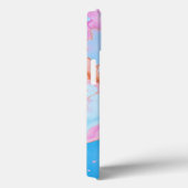Pastel Waterverf Marmeren Oppervlakte in Soft Blue Case-Mate iPhone Case (Achterkant / Rechts)