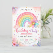 Pastel Waterverf Meisjesfeest Kaart (Staand voorkant)