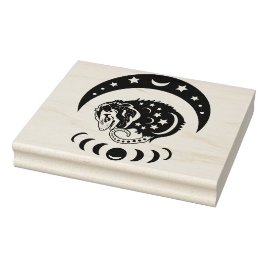 Pastel Waterverf Moon Possum Rubberstempel (Stempel)