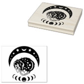 Pastel Waterverf Moon Possum Rubberstempel (Gestempeld)