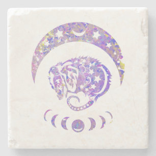 Pastel Waterverf Moon Possum Stenen Onderzetter