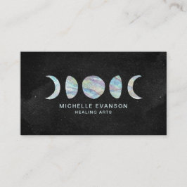 Pastel Waterverf Moonfasen Spirtual Zen Visitekaartje