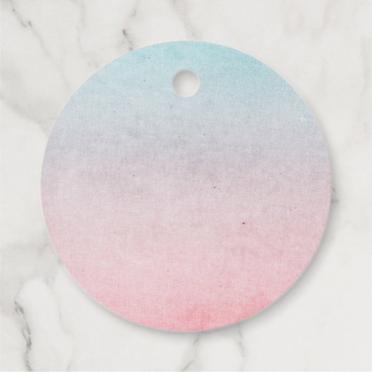 Pastel Waterverf Naam Dank u Verjaardag Aqua Bedankjes Labels (Achterkant)