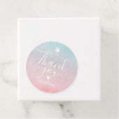 Pastel Waterverf Naam Dank u Verjaardag Aqua Bedankjes Labels (In situ)