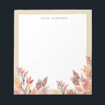 Pastel Waterverf najaar Notitieblok olievloeistof<br><div class="desc">Flatorpatroon achtergrond.. Voor extra overeenkomende marketingmaterialen,  aangepast ontwerp of logo,  kunt u contact met mij opnemen op maurareed.designs@gmail.com en ik zal binnen 24 uur reageren. Voor verzending neemt de voorraad van de kaart en de prijsstelling direct contact op met Zazzle.</div>