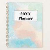 Pastel Waterverf Niet-gedateerde Organizer Weekly (Voorkant)