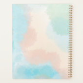 Pastel Waterverf Niet-gedateerde Organizer Weekly (Achterkant)