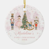 Pastel Waterverf Notenkraker Baby Eerste Kerstmis Keramisch Ornament (Voorkant)