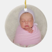 Pastel Waterverf Notenkraker Baby Eerste Kerstmis Keramisch Ornament (Achterkant)